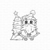 Gummiapan Gummistempel 22100101 - Kawii Santa Claus Weihnachtsmann Tannenbaum