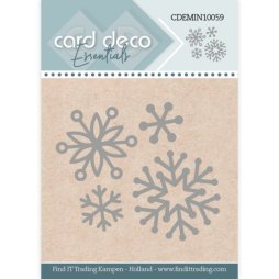 Card Deco Stanzschablone CDEMIN10059 - 4 Schneeflocken...