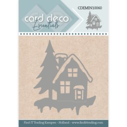 Card Deco Stanzschablone CDEMIN10060 - Winterhaus Winter...