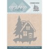 Card Deco Stanzschablone CDEMIN10060 - Winterhaus Winter Schnee Tannenbaum Eis