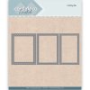 Card Deco Stanzschablone 3 Rechtecke - Briefmarke Wellenkreis Naht Rahmen