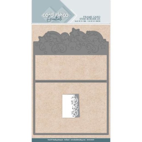 Card Deco Stanzschablone - A5 Rahmenkarte Rand Sterne Klappkarte Brief Star