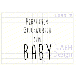 AEH Design Gummistempel 1689E - Herzlichen...