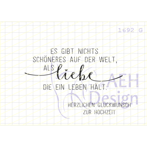 AEH Design Mini Stempelset 1692G - Liebe Hochzeit Mann Frau Familie Ehe Ring