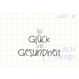AEH Design Gummistempel 1687E - Viel Gl&uuml;ck und...