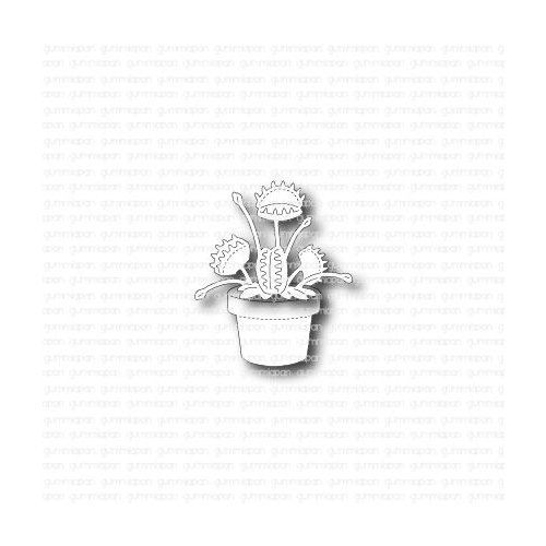 Gummiapan Stanzschablone D221202 - Venusfliegenfalle Pflanze Blume Fliege Garten
