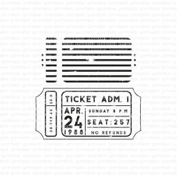 Gummiapan Gummistempel 22070107 - Ticket Label Kinoticket...