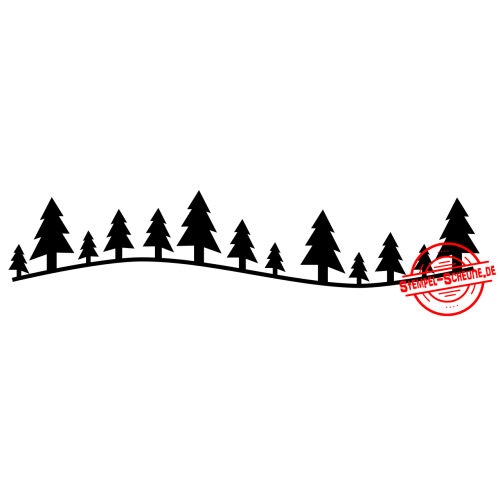 Stempel-Scheune Gummistempel 199 - Landschaft Tannen Hintergrund Weihnachten
