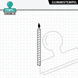 Stempel-Scheune Gummistempel 714 - Kerze #1 Streifen...