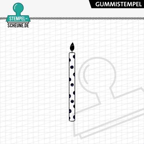Stempel-Scheune Gummistempel 715 - Kerze #2 Punkte Geburtstag Feuer Kreis