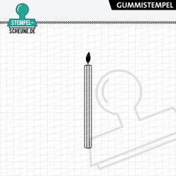 Stempel-Scheune Gummistempel 716 - Kerze #3 Streifen...