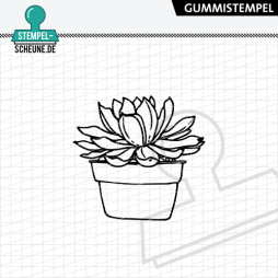 Stempel-Scheune Gummistempel 721 - Topfpflanze #1 Blume...