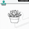 Stempel-Scheune Gummistempel 721 - Topfpflanze #1 Blume Bl&uuml;te Natur Garten