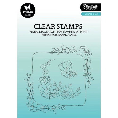StudioLight Essentials Clear Stamp Square Shape - Quadrat Blumen Pflanze Rahmen