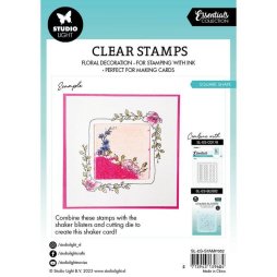 StudioLight Essentials Clear Stamp Square Shape - Quadrat Blumen Pflanze Rahmen