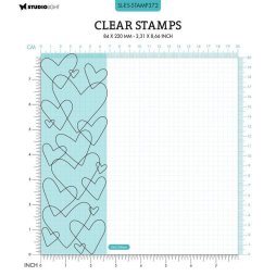 StudioLight Essentials Clear Stamp - Herz Herzen Hintergrund Rand Muster Liebe