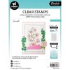 StudioLight Essentials Clear Stamp Rectangle Shape - Rechteck Blumen Rahmen Rose