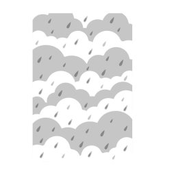 Sizzix Pr&auml;geschablone Rain Clouds 3D - A6 11 x 16 cm Regen Wolken Himmel Tropfen