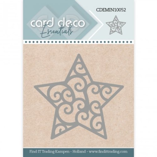 Card Deco Stanzschablone CDEMIN10052 - Weihnachtsstern Stern Star Schn&ouml;rkel