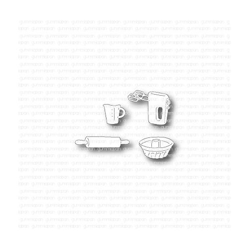 Gummiapan Stanzschablone D230136 - K&uuml;che Backen Nudelholz Messbecher Mixer Form