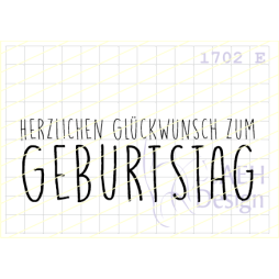 AEH Design Gummistempel 1702E - Herzlichen...