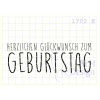 AEH Design Gummistempel 1702E - Herzlichen Gl&uuml;ckwunsch zum Geburtstag Gro&szlig;