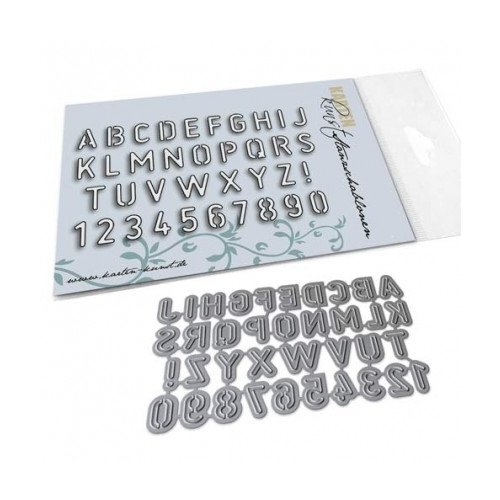 Karten-Kunst Stanzschablone - Alphabet A - Z Buchstaben Zahlen 1 - 9 Nummern